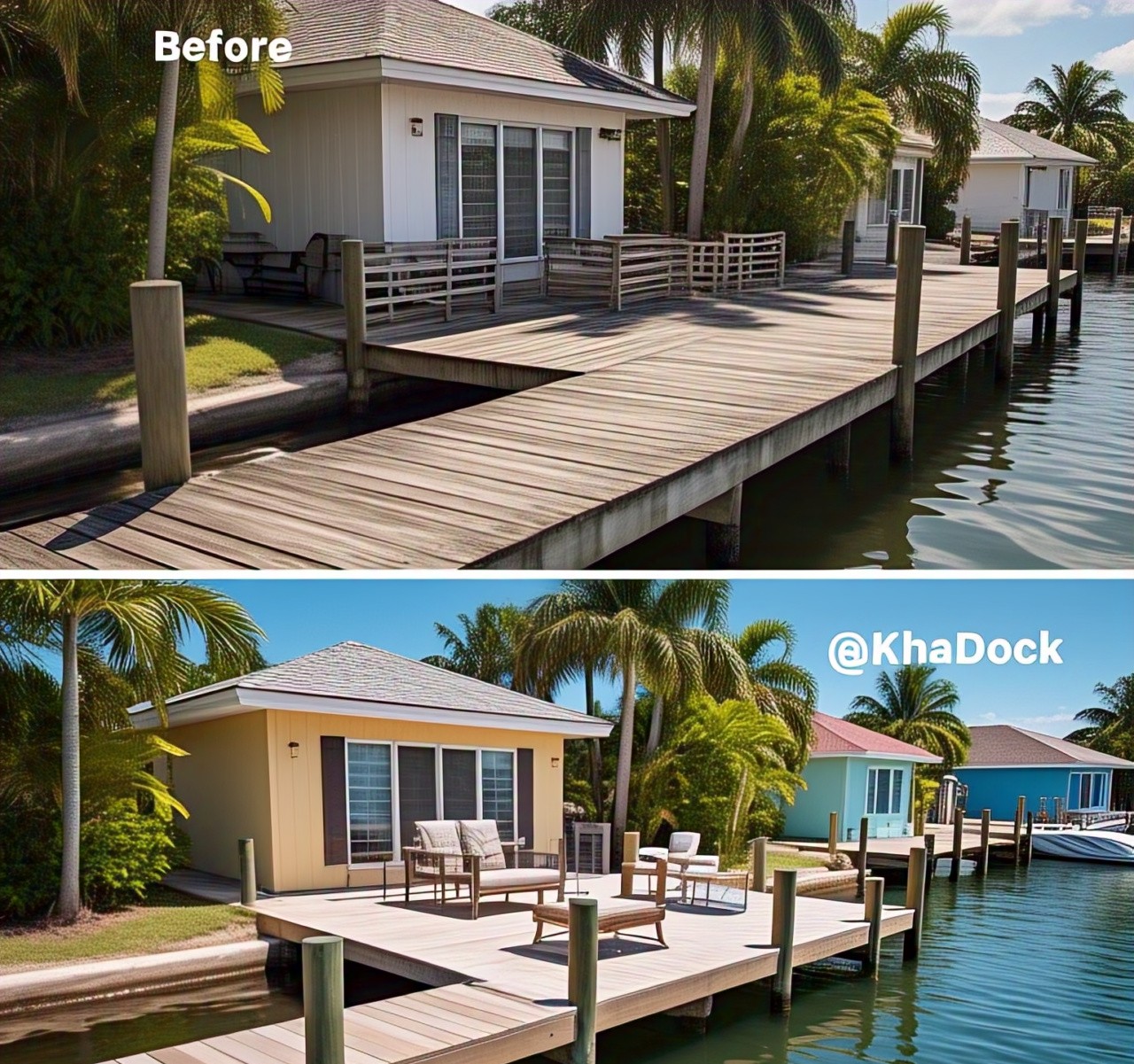 Professional dock remodeling and upgrades by KhaDock